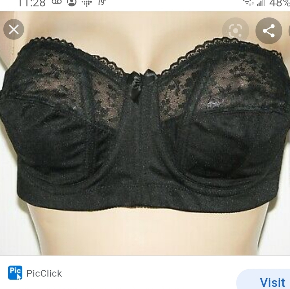 Underwire strapless bra 36DD